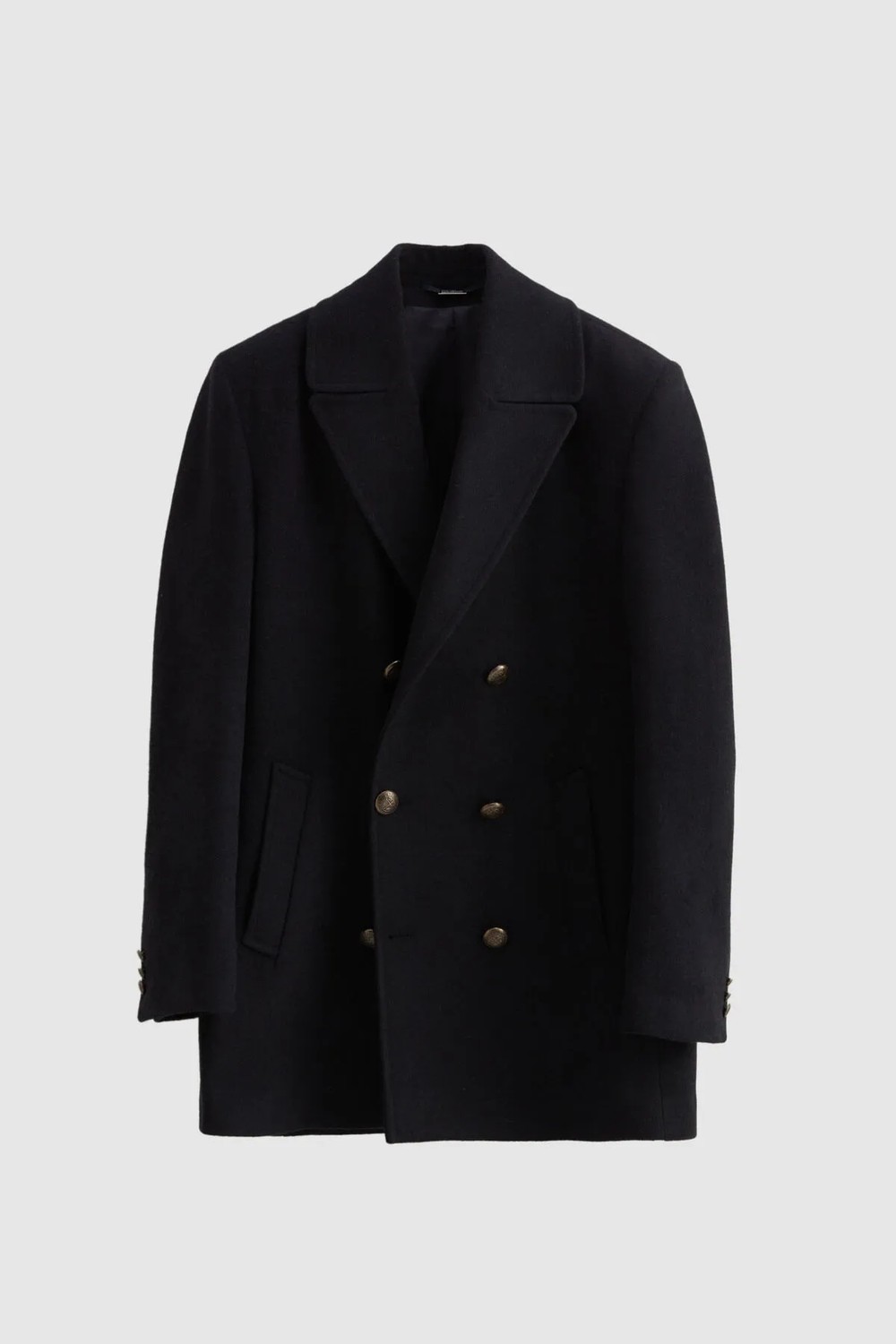 D'S Damat Ds Damat Regular Fit Siyah Kaşe Kaban %40 Pamuk %40 Polyamid %20 Polyester Uzun Kol Erkek 1HF08ORT10005 görsel 8