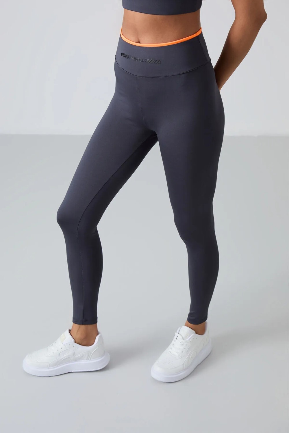 Tommy Life Kahverengi Esnek Standart Fit Performans Kadın Tayt Takım - 95333 görsel 8
