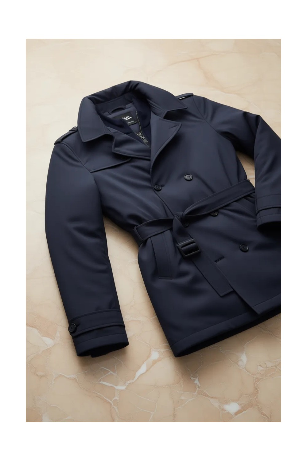 D'S Damat Ds Damat Regular Fit Koyu Bej Apoletli Beli Kemerli Pardösü/trenckot 1HF08ORT00013 görsel 8