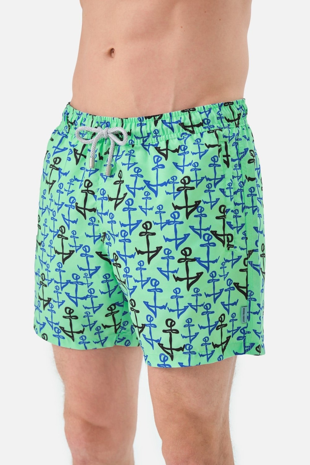 John Frank Anchor Desenli Hızlı Kuruyan Mayo Short Erkek Mayo Short JFSSSW35 görsel 6