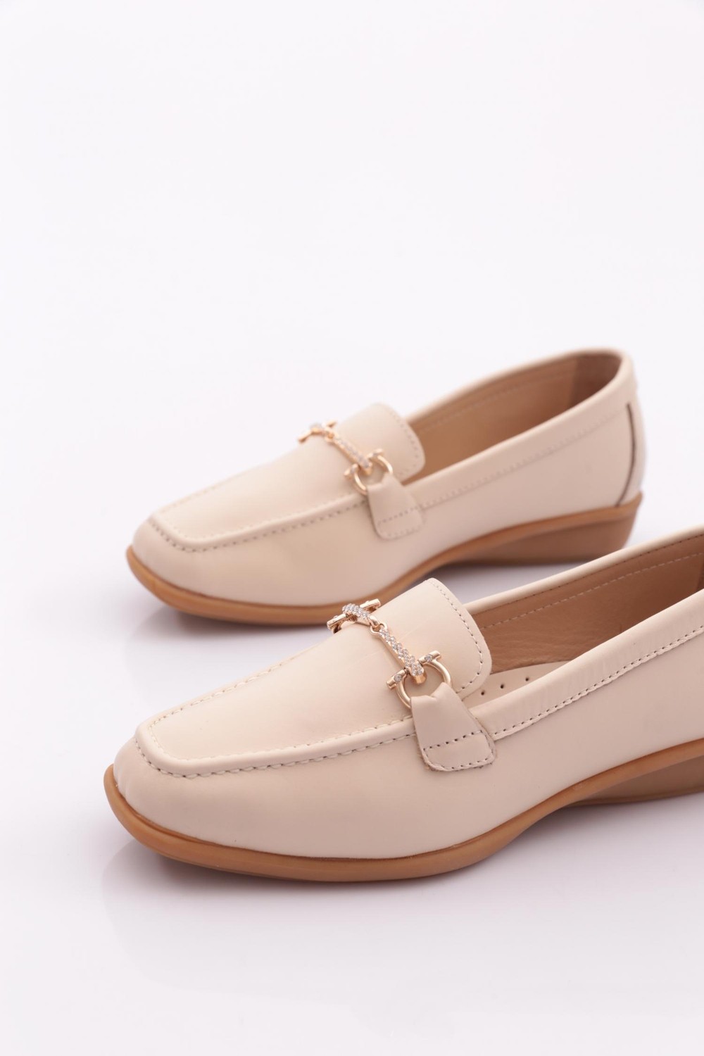 DGN 3102 Kadın Aksesuarlı Loafer Ayakkabı görsel 4