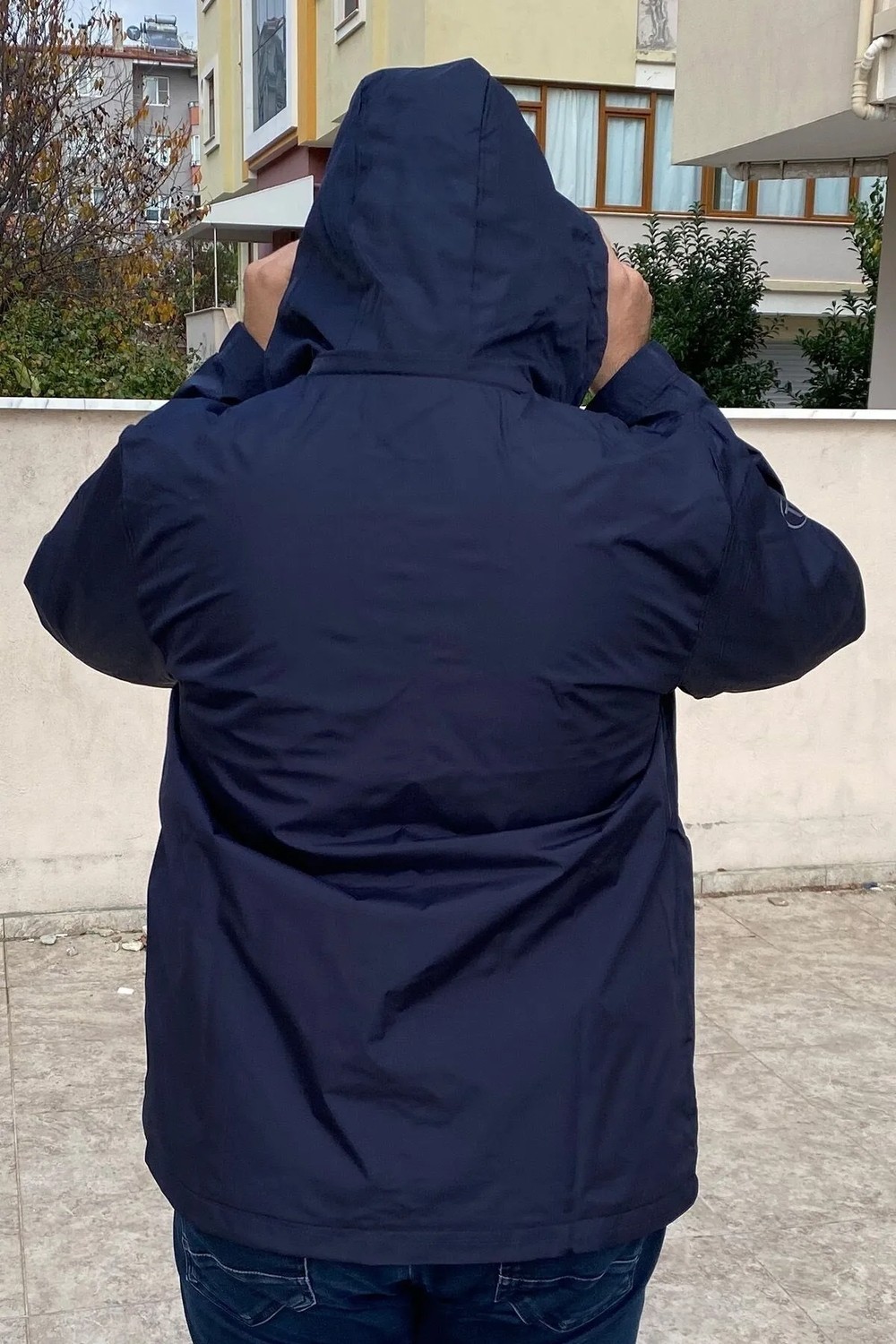 Remsa Spor Büyük Beden Erkek Kapüşonlu Rüzgar Geçirmez Cep Detaylı Içi Fileli Yağmurluk Laci Remsa Spor TH901 görsel 7
