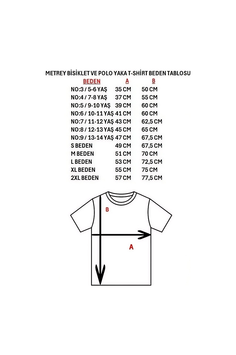 Metrey Erkek Veya Kız Polo Yaka Okul %100 Pamuk Penye Kısa Kol Tshirt görsel 4