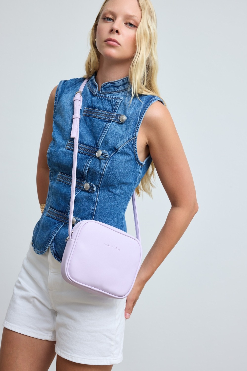 Shule Bags Lina Çapraz Çanta Krem