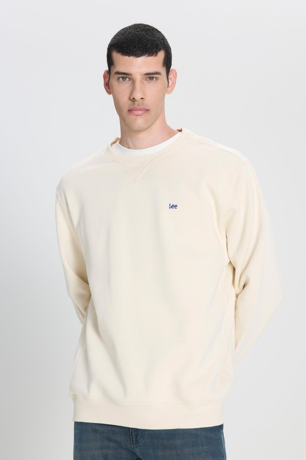 Lee Regular Fit Normal Kesim %100 Pamuk Bisiklet Yaka İçi Polarlı Bordo Sweatshirt