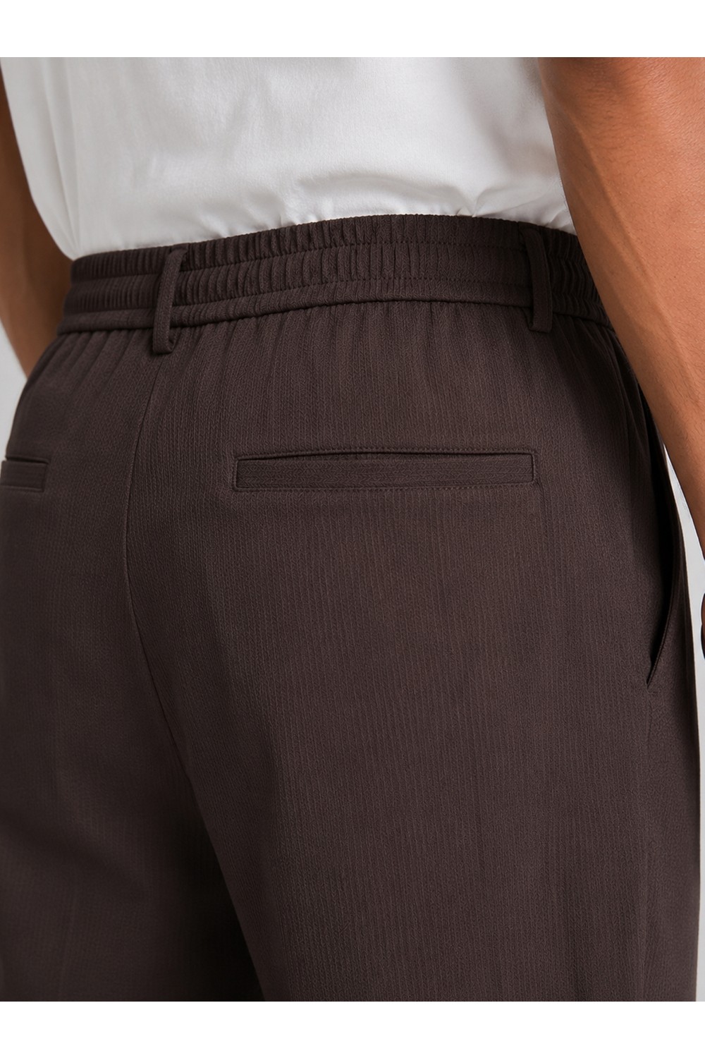 Etikmen Erkek Siyah Relax Fit Bağcıklı Baggy Pantolon görsel 5