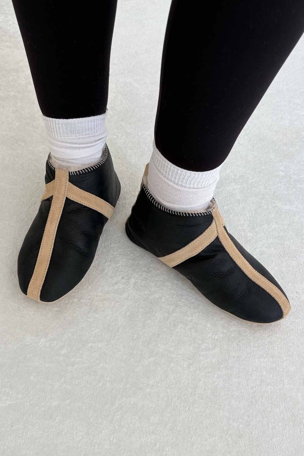 Pegia Kürklü Unisex Panduf 191220 Krem görsel 8