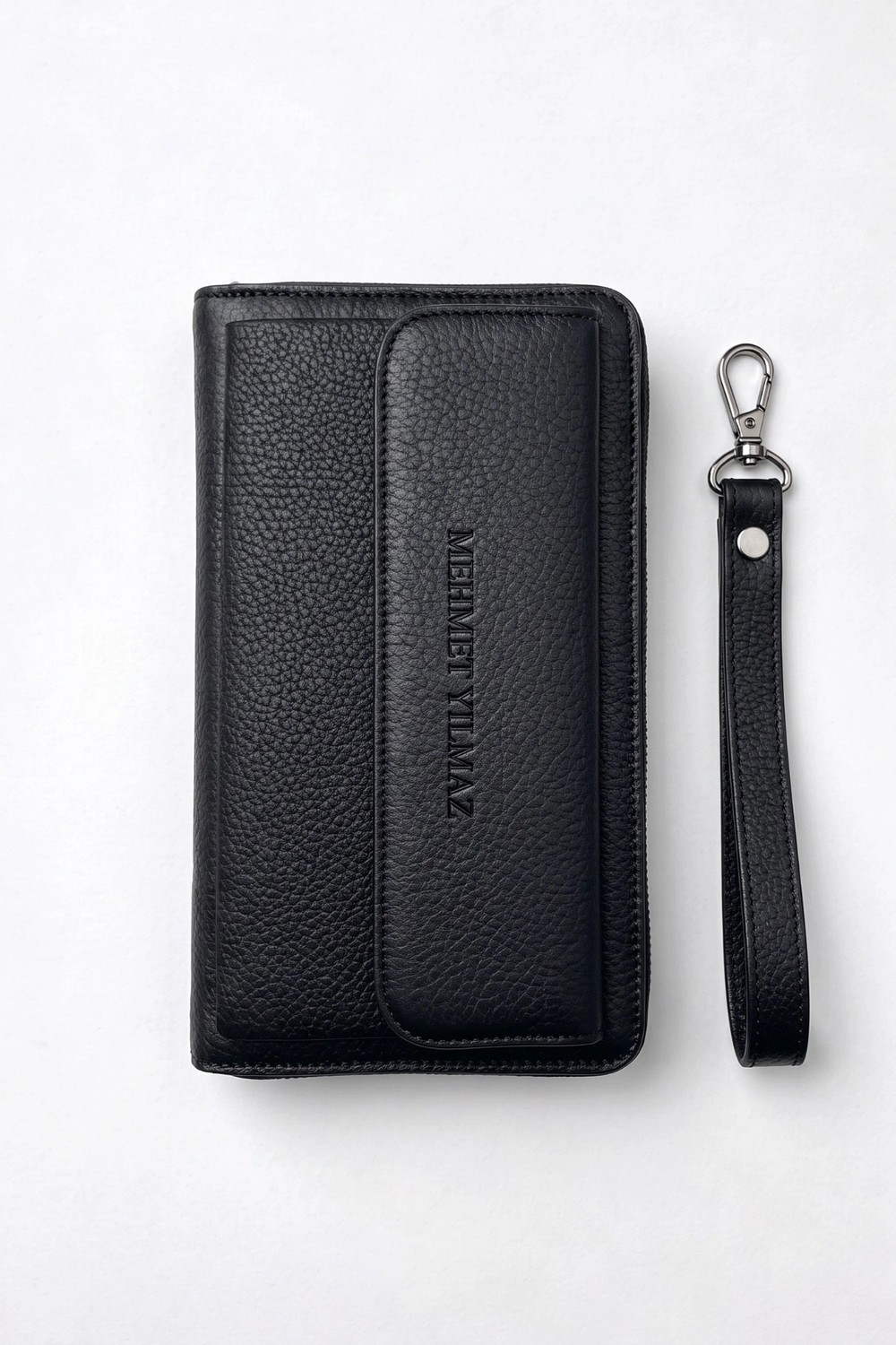 Vanilla Collection Kişiye Özel İsim Baskılı El Portföyü Cüzdan Telefon Bölmeli Fermuarlı Unisex görsel 2