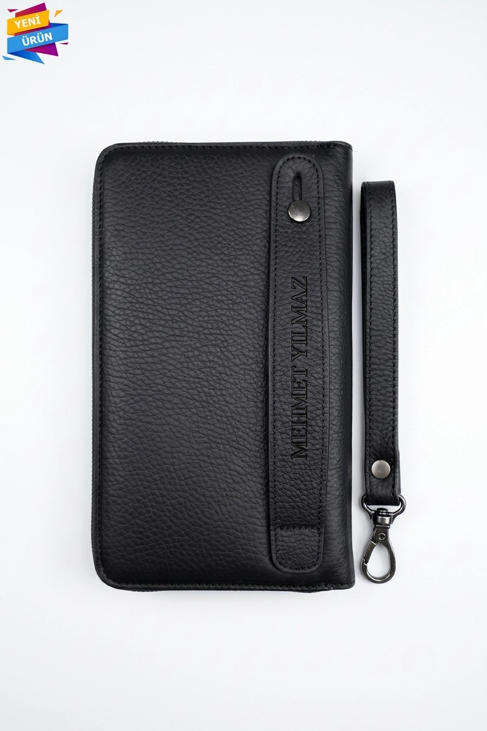 Vanilla Collection Kişiye Özel İsim Baskılı El Portföyü Cüzdan Telefon Bölmeli Fermuarlı Unisex görsel 3