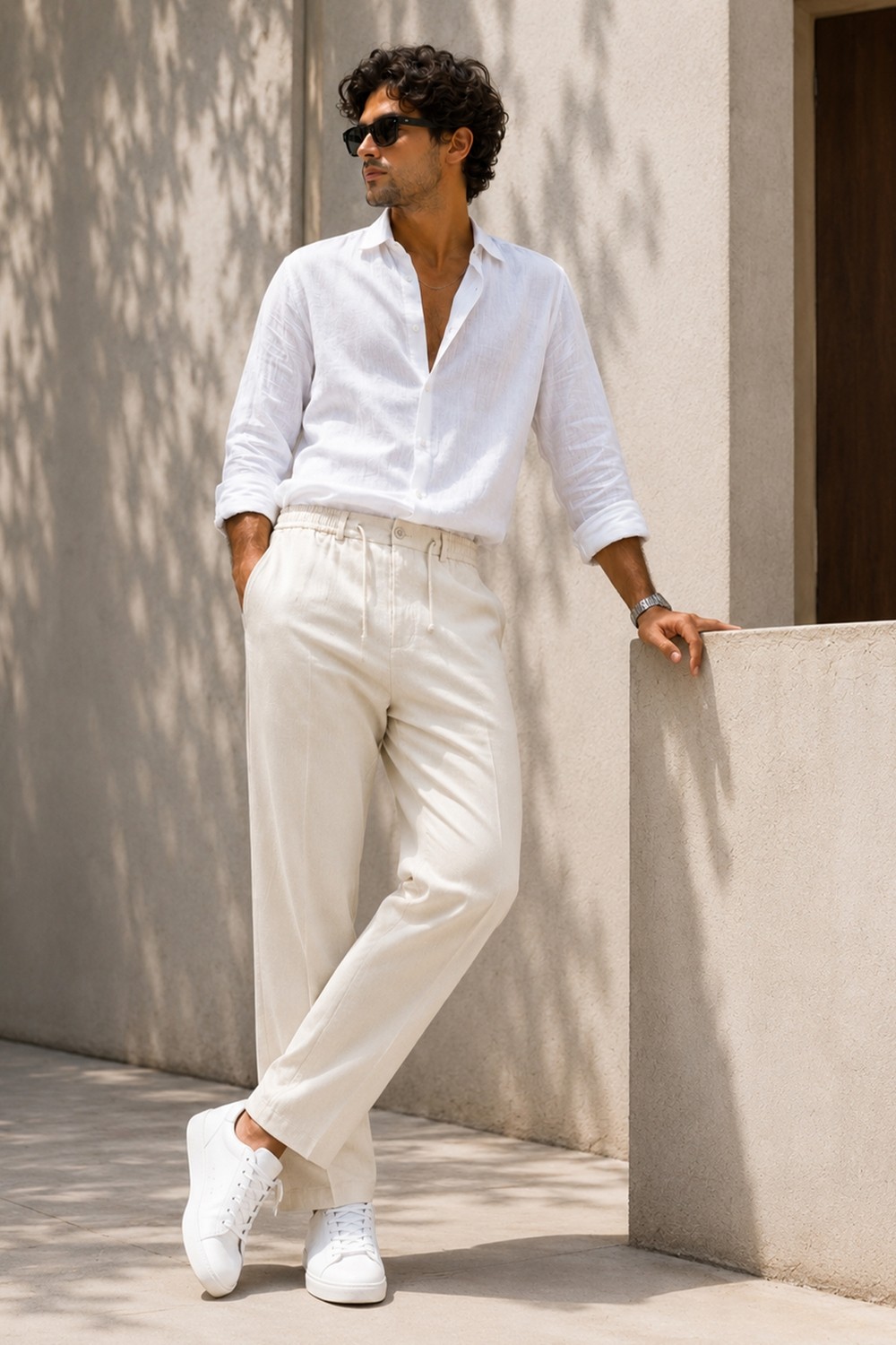Etikmen Erkek Siyah Relax Fit Bağcıklı Baggy Pantolon