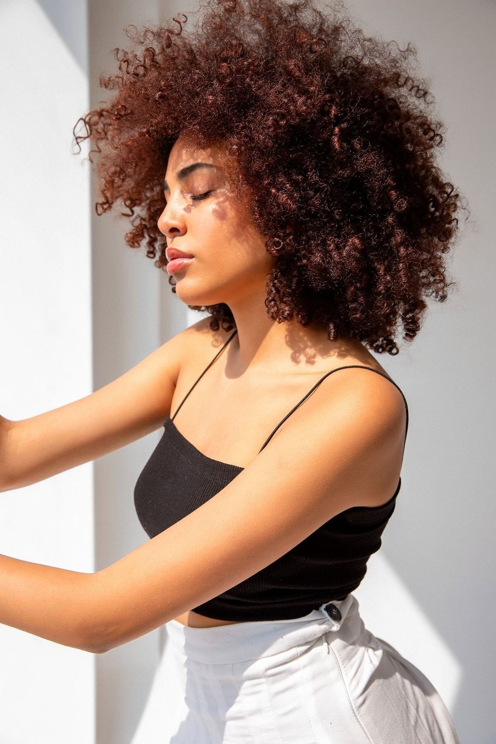 la & vetta Siyah Ip Askılı Pamuklu Crop Top Büstiyer görsel 4
