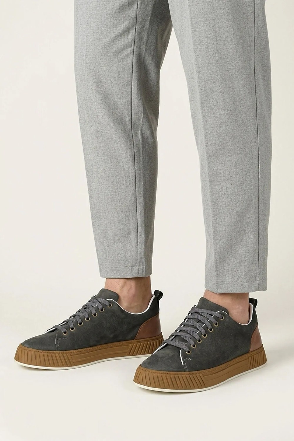 Ziya , Erkek Hakiki Deri Günlük Sneaker 161983Z8702 Kahve görsel 2