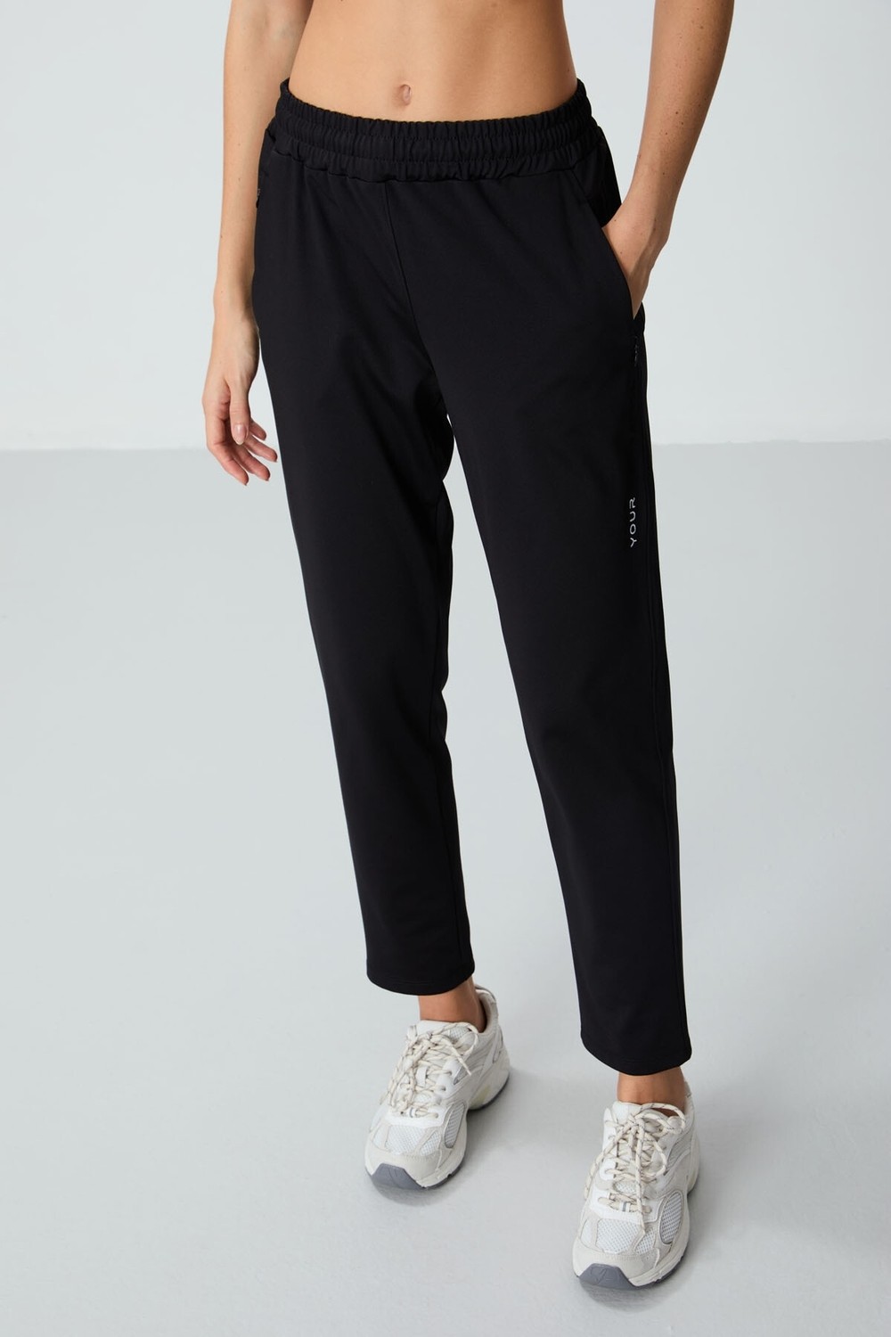 Tommy Life Koyu Bej Kapüşonlu Gizli Cep Detaylı Standart Kalıp Kadın Eşofman Takımı - 95306 görsel 3