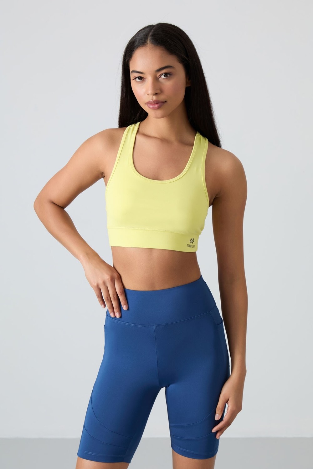 Tommy Life Neon Sarı Sırt Detaylı Dar Kalıp U Yaka Kadın Spor Büstiyer - 97120 görsel 5