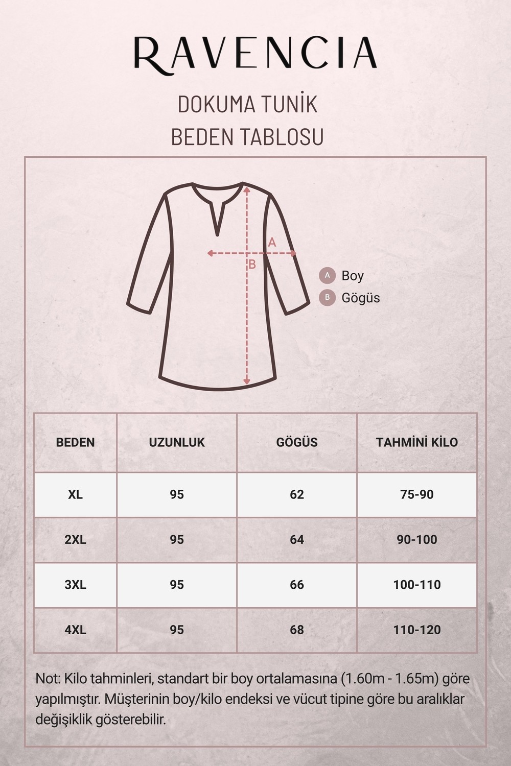 Ravencia Cizgi Desenli Dokuma Kadın Tesettür Tunik görsel 3