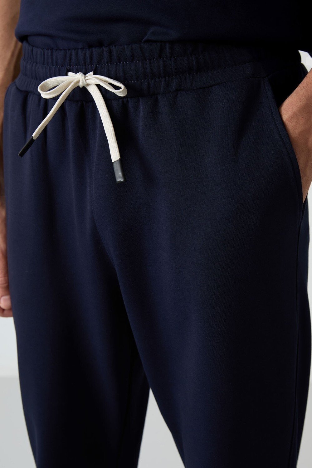 Air Jones Fiesta - Lacivert Pamuklu Kalın Yumuşak Dokulu Oversize Fit Basic Erkek Eşofman Takım - 85251 görsel 3