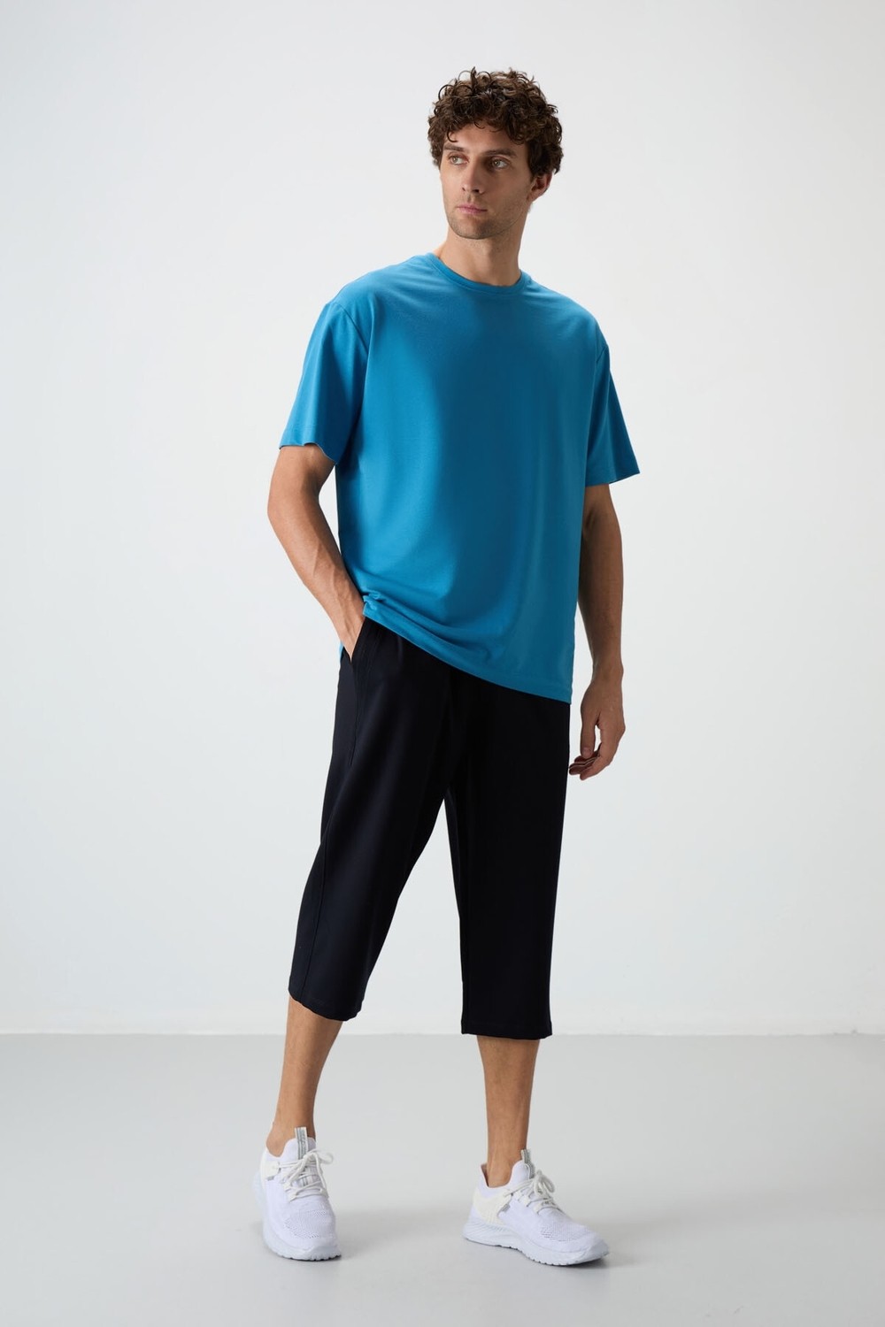 Tommy Life Haki Pamuklu Yumuşak Dokulu Standart Fit Nakışlı Erkek Kapri - 83102