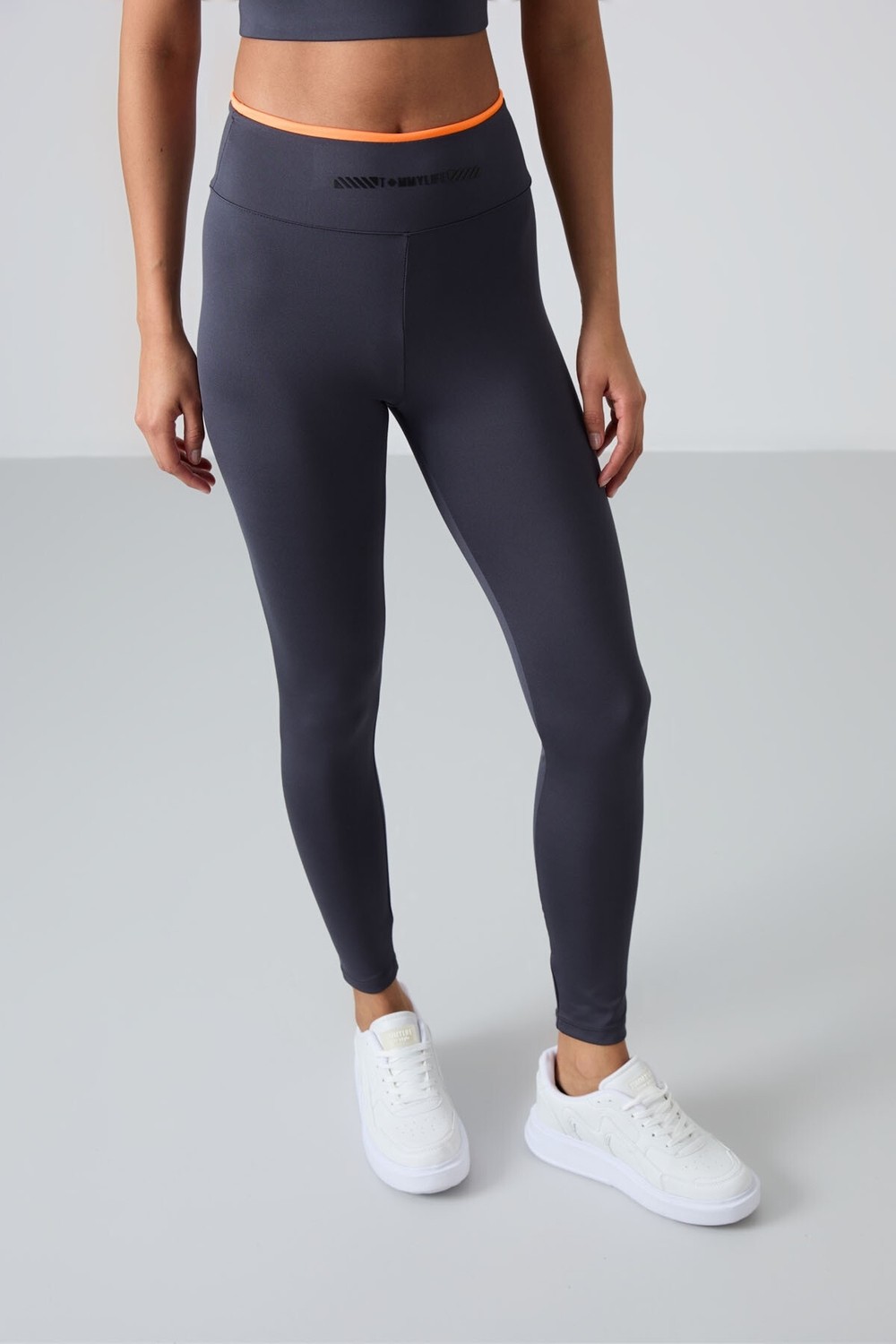Tommy Life Kahverengi Esnek Standart Fit Performans Kadın Tayt Takım - 95333 görsel 4