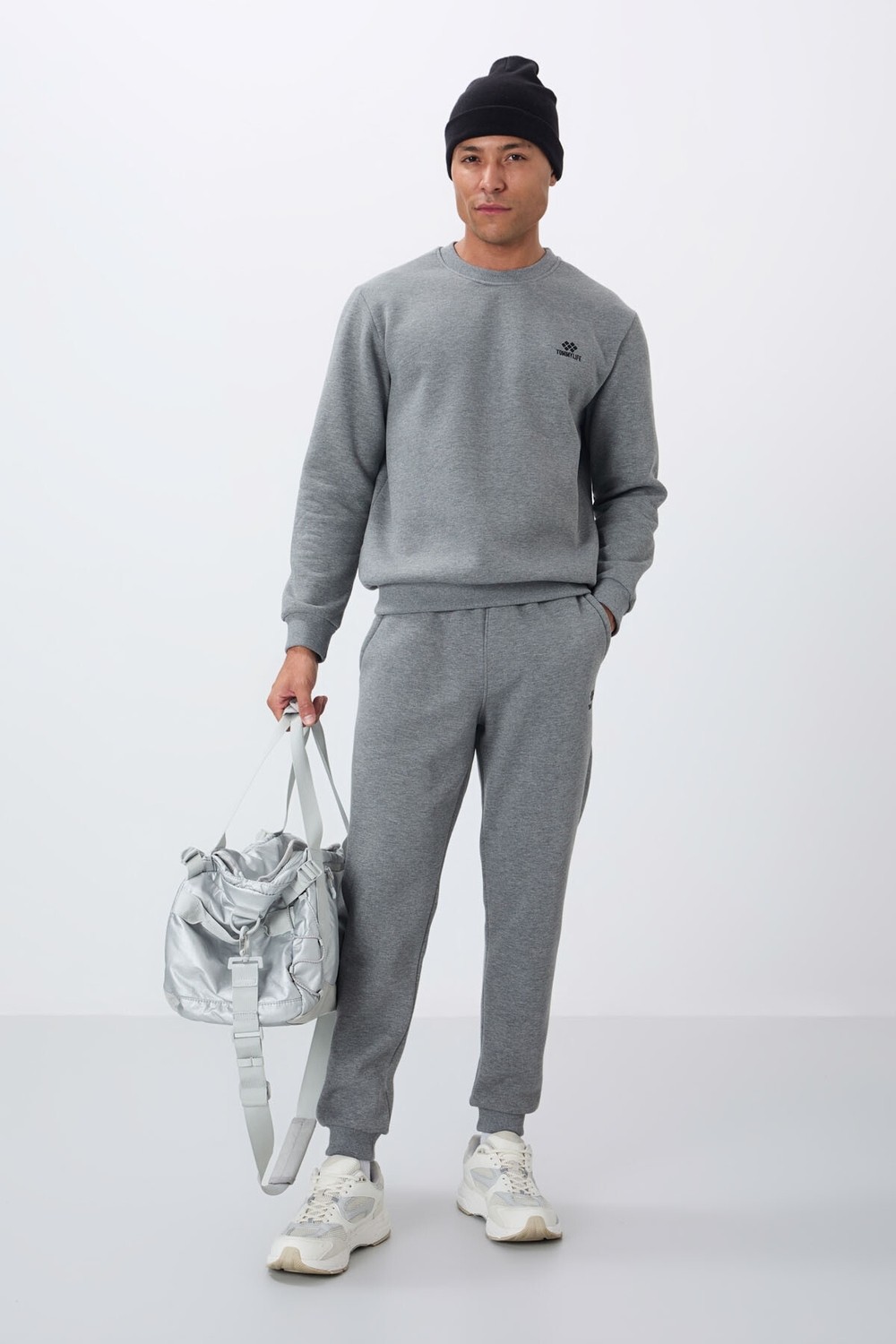 Tommy Life Parlament Pamuklu Kalın İçi Tüylü Yumuşak Dokulu Comfort Fit Nakışlı Erkek Eşofman Takım -85265