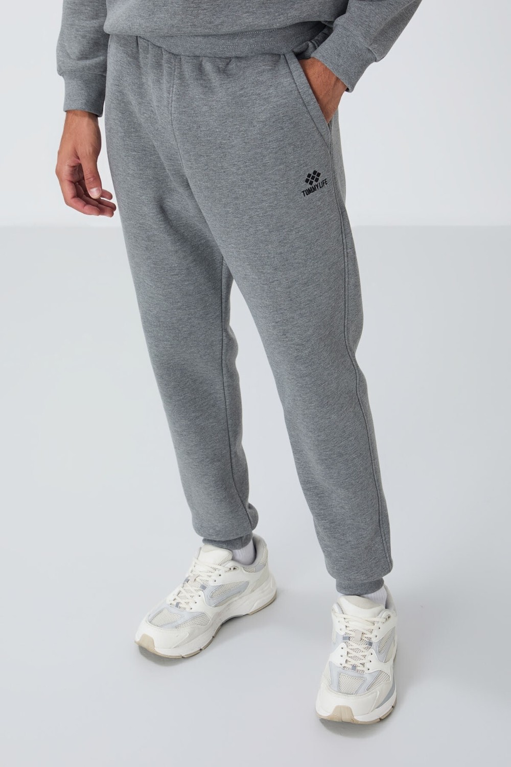 Tommy Life Parlament Pamuklu Kalın İçi Tüylü Yumuşak Dokulu Comfort Fit Nakışlı Erkek Eşofman Takım -85265 görsel 7