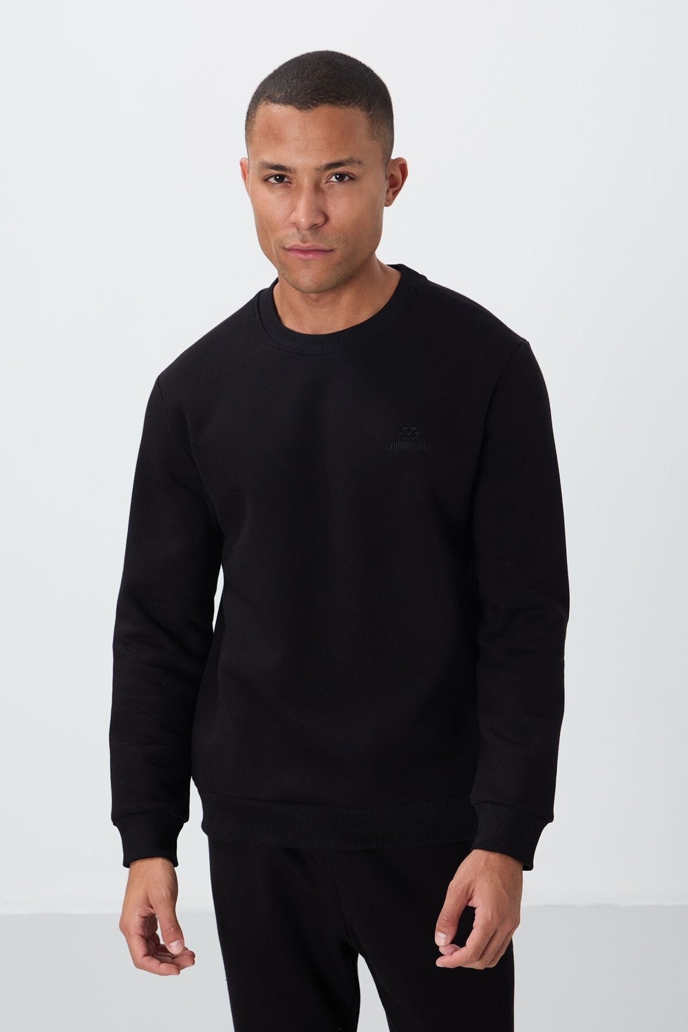 Tommy Life Parlament Pamuklu Kalın İçi Tüylü Yumuşak Dokulu Comfort Fit Nakışlı Erkek Eşofman Takım -85265 görsel 2
