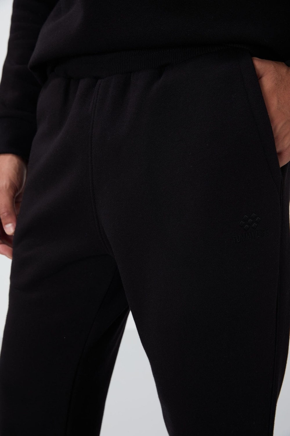 Tommy Life Parlament Pamuklu Kalın İçi Tüylü Yumuşak Dokulu Comfort Fit Nakışlı Erkek Eşofman Takım -85265 görsel 5