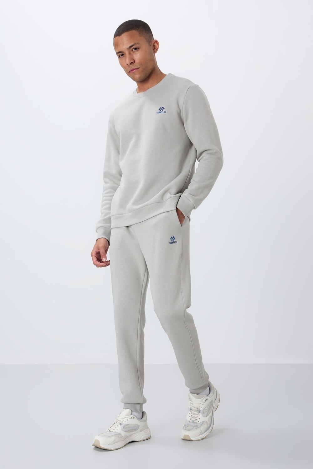 Tommy Life Parlament Pamuklu Kalın İçi Tüylü Yumuşak Dokulu Comfort Fit Nakışlı Erkek Eşofman Takım -85265