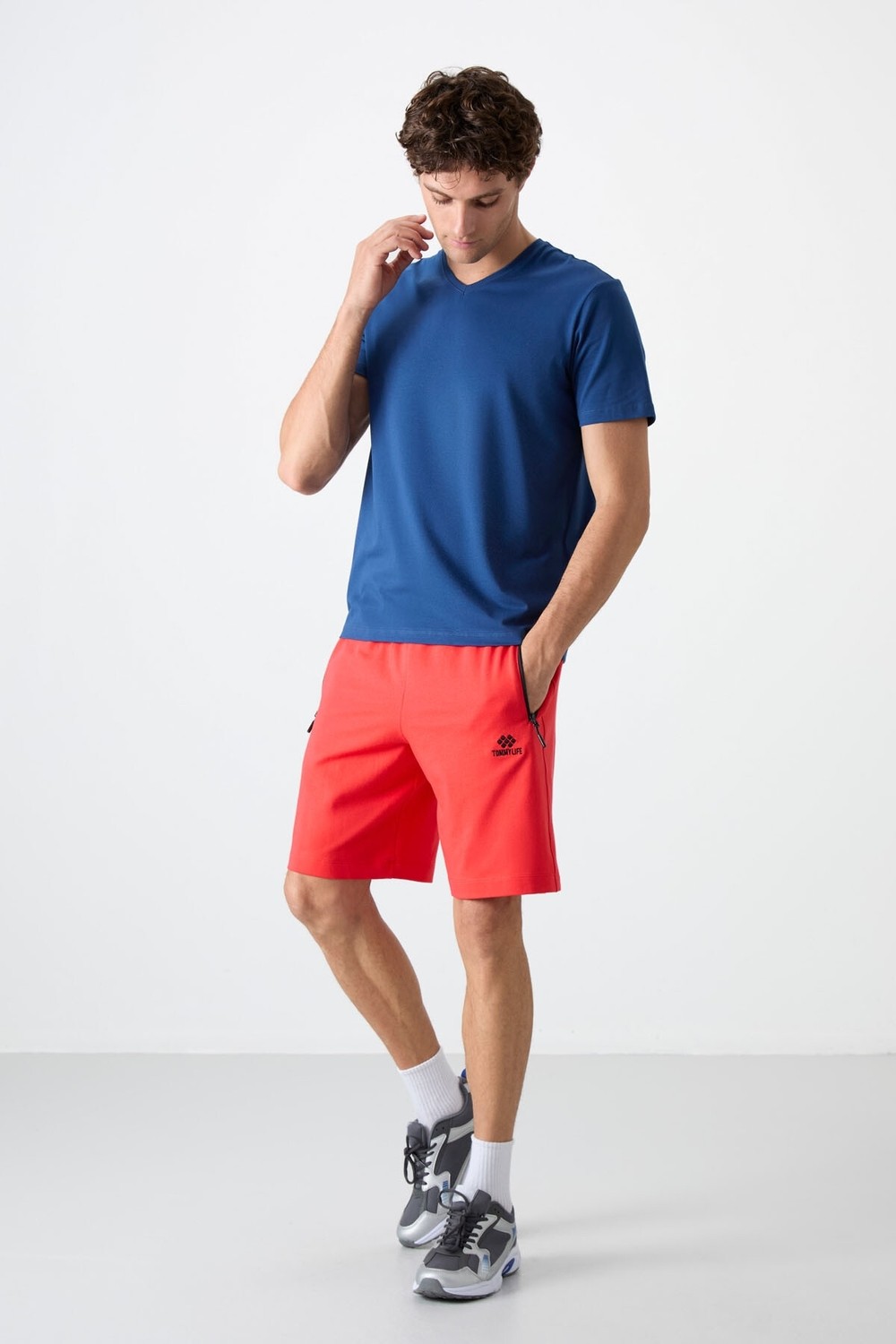 Tommy Life Fiesta Gizli Fermuar Arka Cepli Bağcıklı Standart Kalıp Erkek Şort - 81136