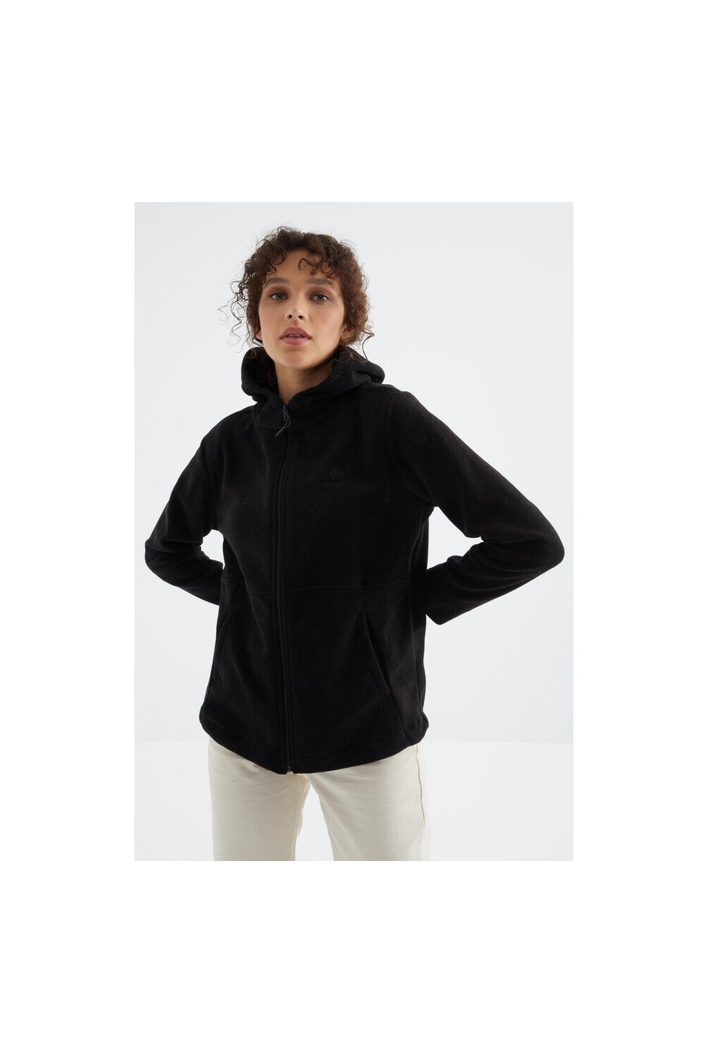 Tommy Life Rahat Form Kapüşonlu 2li Paket Siyah-Çağla Kadın Polar Sweatshirt - 97233 görsel 5