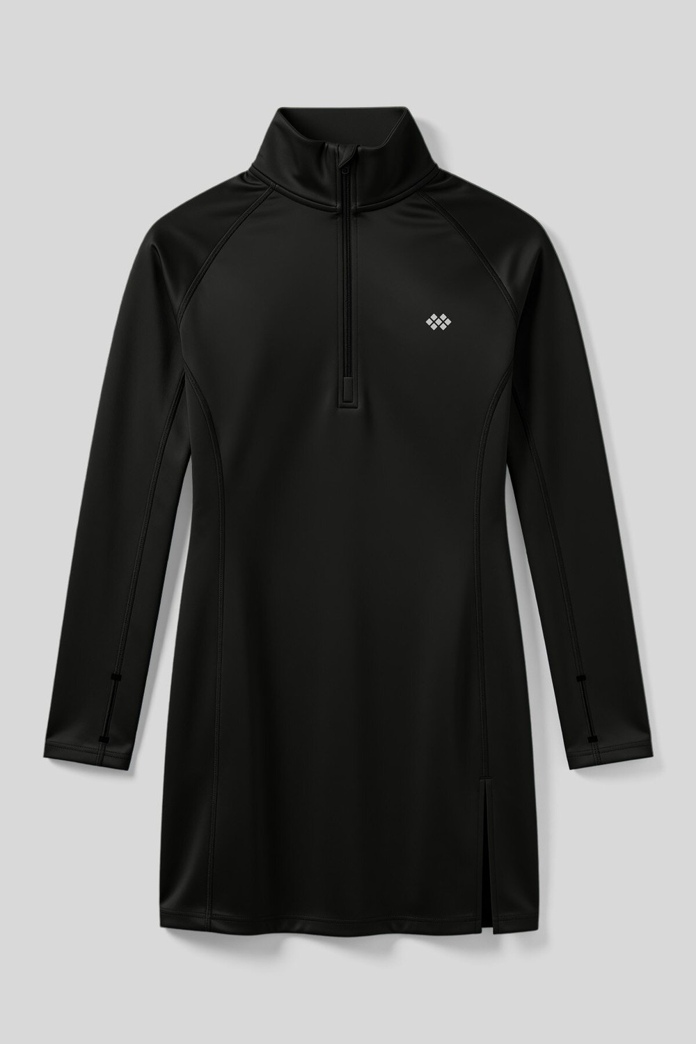 Tommy Life Siyah Yarım Fermuarlı Dik Yaka Standart Kalıp Kadın Sporcu Tunik - 97309 görsel 2