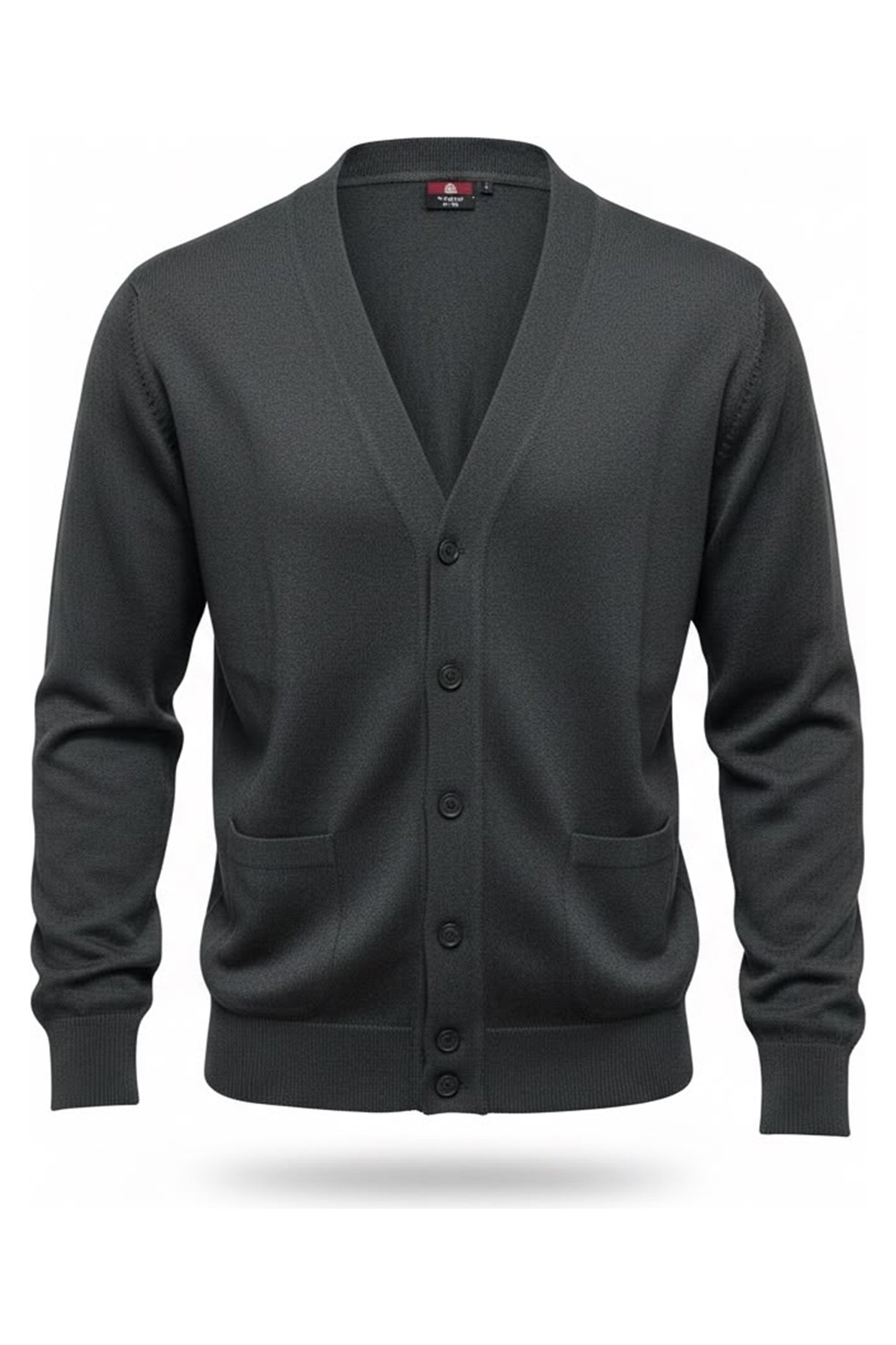 Beyome Erkek %100 Cotton V Yaka Düğmeli Hırka-Süveter Yandan Cepli Triko Günlük Şık Rahat Kesim görsel 7