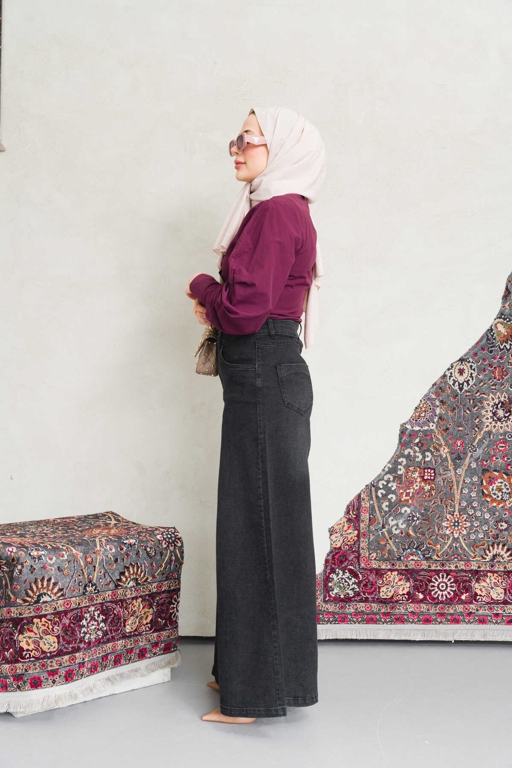 Neways 1162-DENIM Pantolon Etek Füme görsel 3