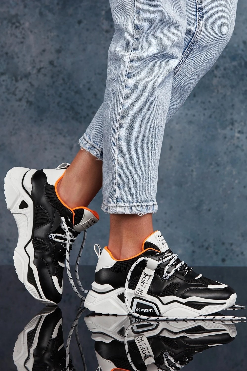 Dark Seer DS.PMD239K2051 Beyaz Siyah Kadın Sneaker Günlük Spor Ayakkabı