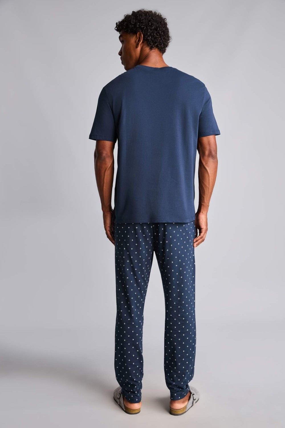 DeFacto %100 Pamuk New Regular Fit Kısa Kollu Gömlek Yaka 2'li Pijama Takımı H7472AX26AU görsel 7