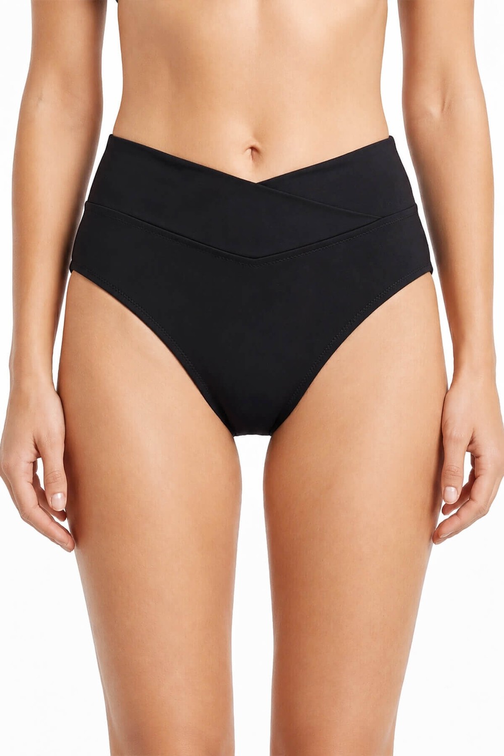 Loya Siyah V Yüksek Bel Tek Alt Bikini