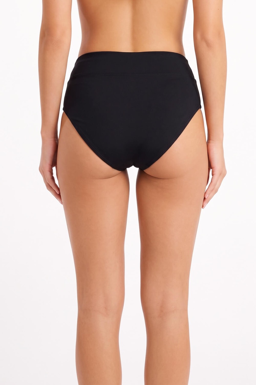 Loya Siyah V Yüksek Bel Tek Alt Bikini görsel 2