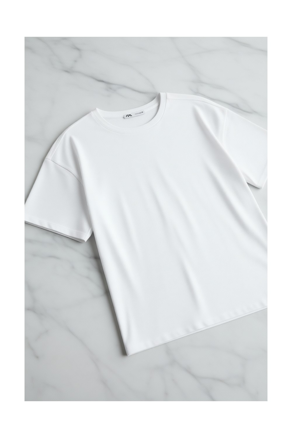 Grimelange Lagertha Kadın %100 Organik Pamuklu Kalın Dokulu Oversize Fit Yuvarlak Yakalı Siyah T-shirt görsel 8