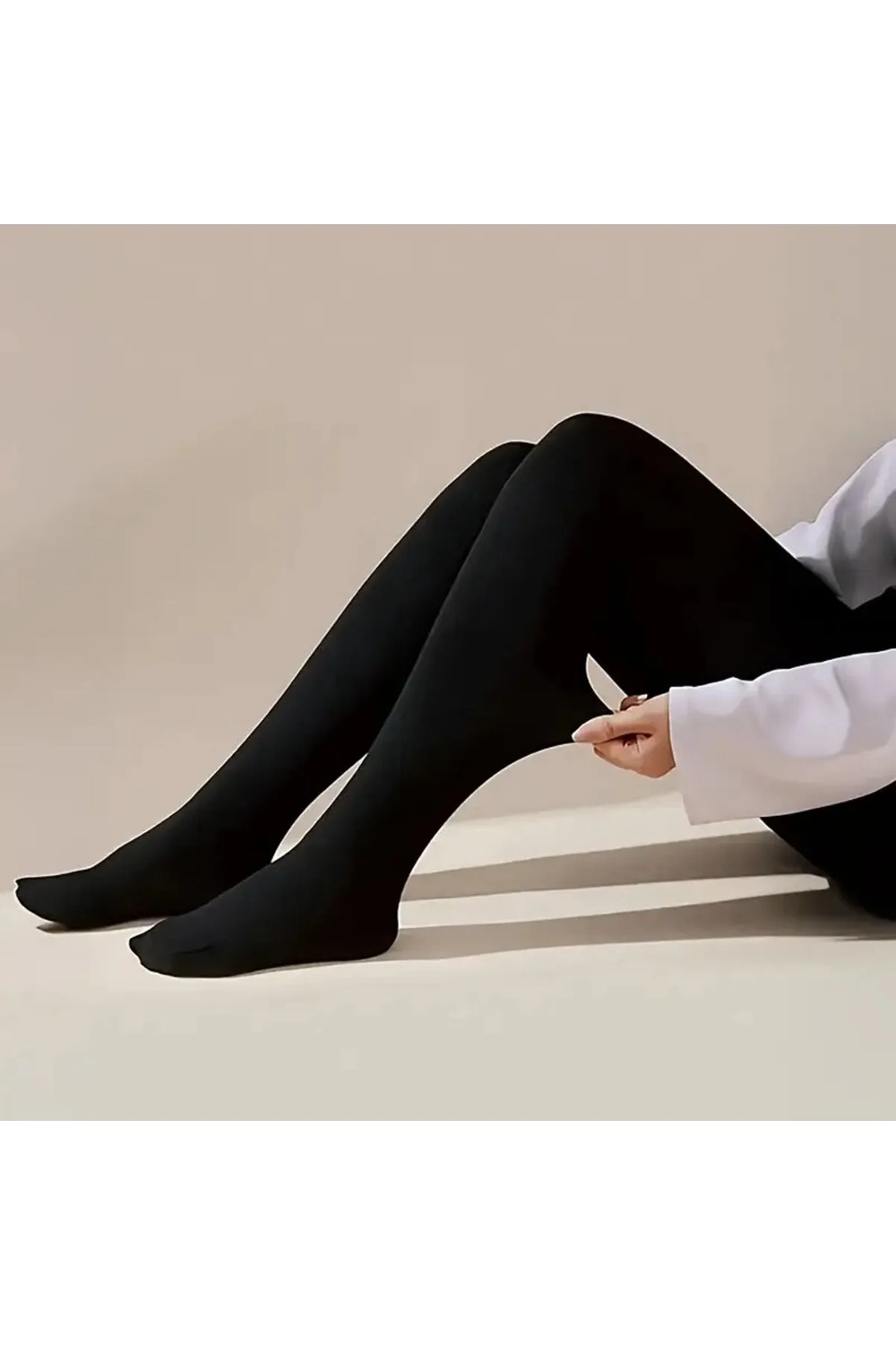 Sweet Sauna Içi Peluşlu Bacak Basen ve Alt Karın Toparlayıcı Kışlık Kadın Korse Peluş Astarlı Kalınlaştırılmış Külotlu Çorap Tayt Bacak Inceltici Orijinal İthal görsel 5