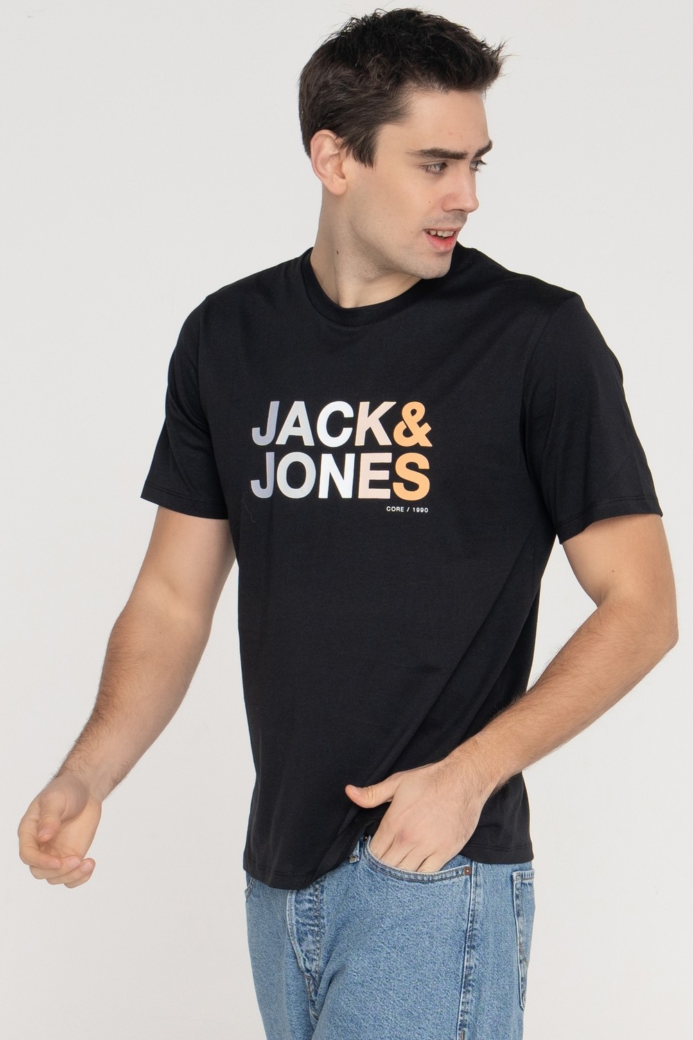 Jack & Jones Renk Geçişli Logo Baskılı Tişört - Forest görsel 7