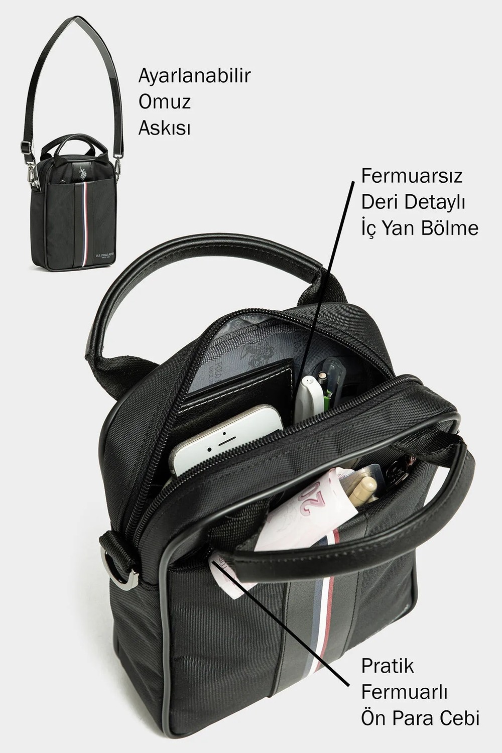U.S. Polo Assn. U.s. Polo Assn 26056-26059 Omuz Askılı El Çantası Postacı Çantası Çapraz Çanta görsel 7