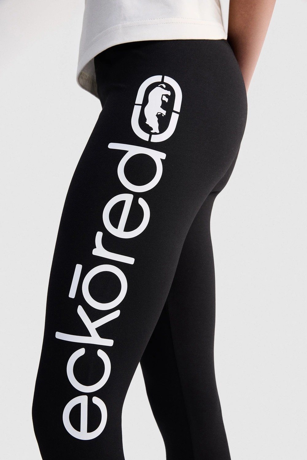 Ecko Unltd. Ecko Red Madıson Standard Fit Baskılı Interlok Kadın Siyah Tayt görsel 3