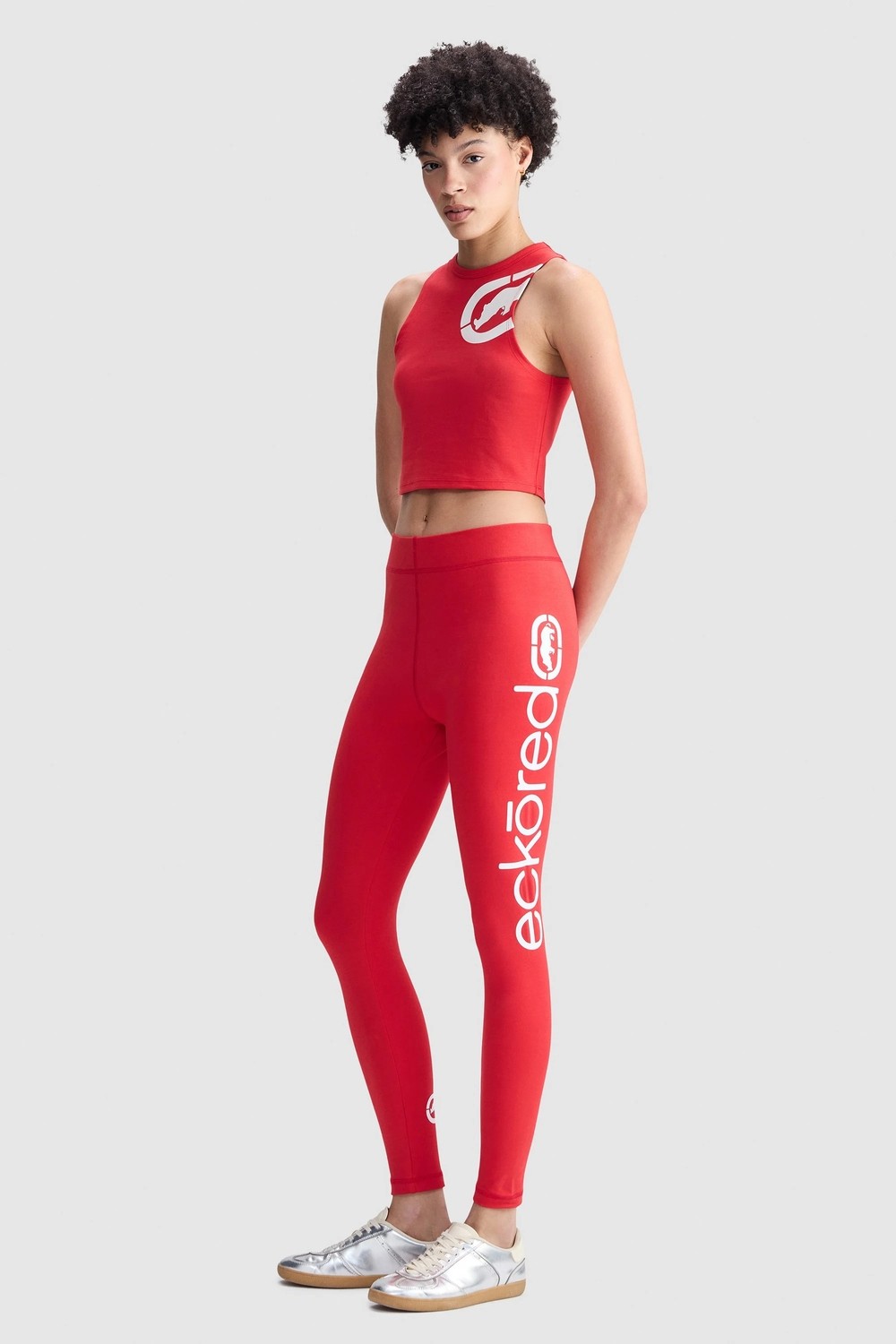 Ecko Unltd. Ecko Red Madıson Standard Fit Baskılı Interlok Kadın Siyah Tayt görsel 6