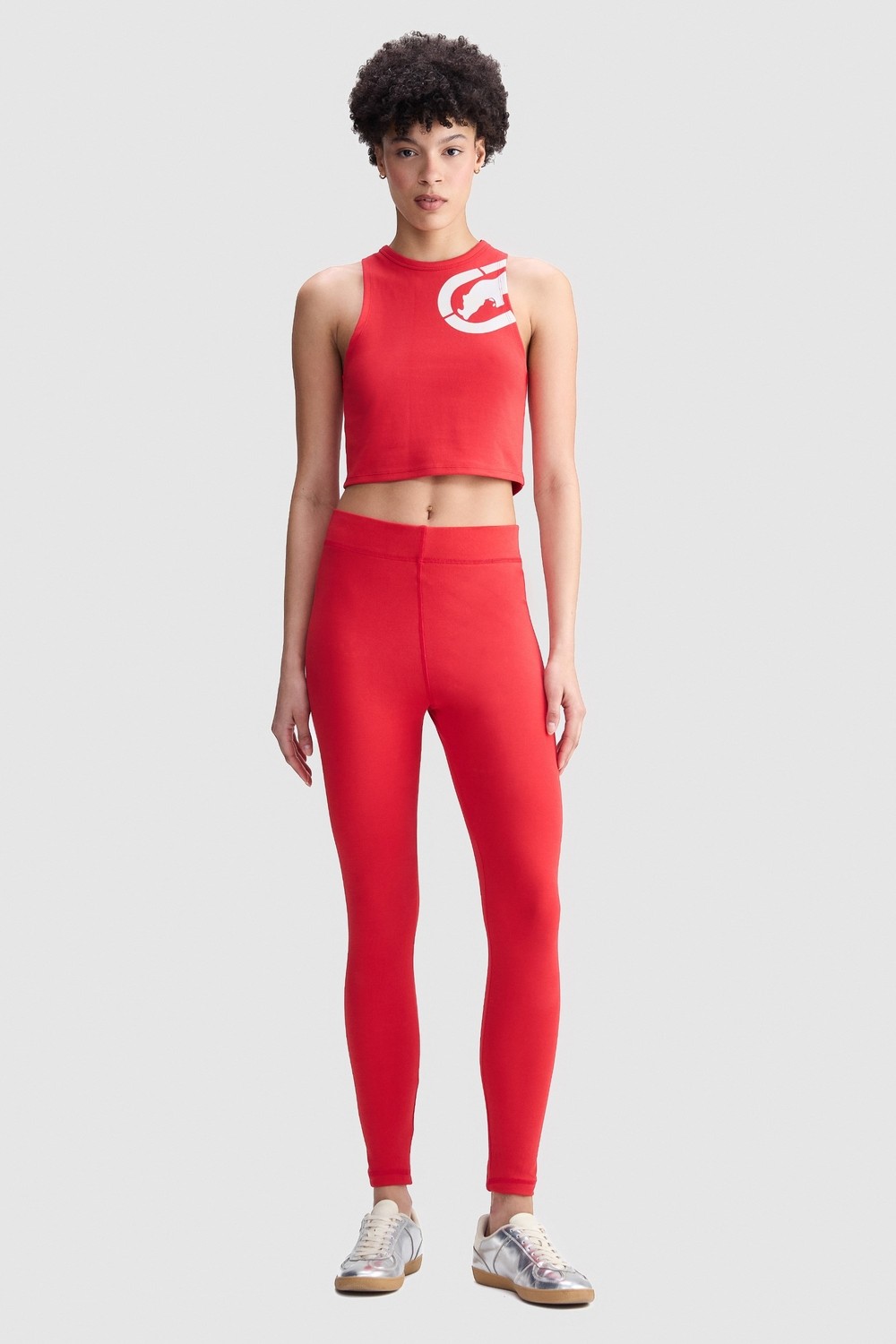 Ecko Unltd. Ecko Red Hannah Regular Fit Crop Bisiklet Yaka Baskılı Kadın Pembe Atlet görsel 8