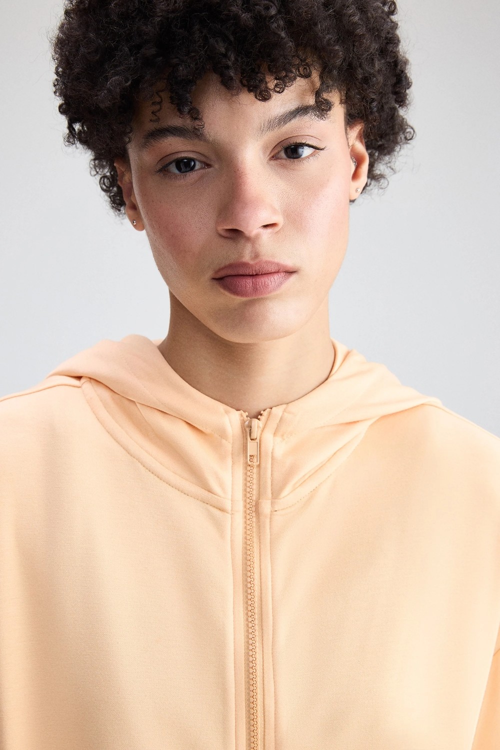 Ecko Unltd. Junıper Regular Fit Kapüşonlu Baskılı Kadın Turuncu Sweatshirt görsel 3