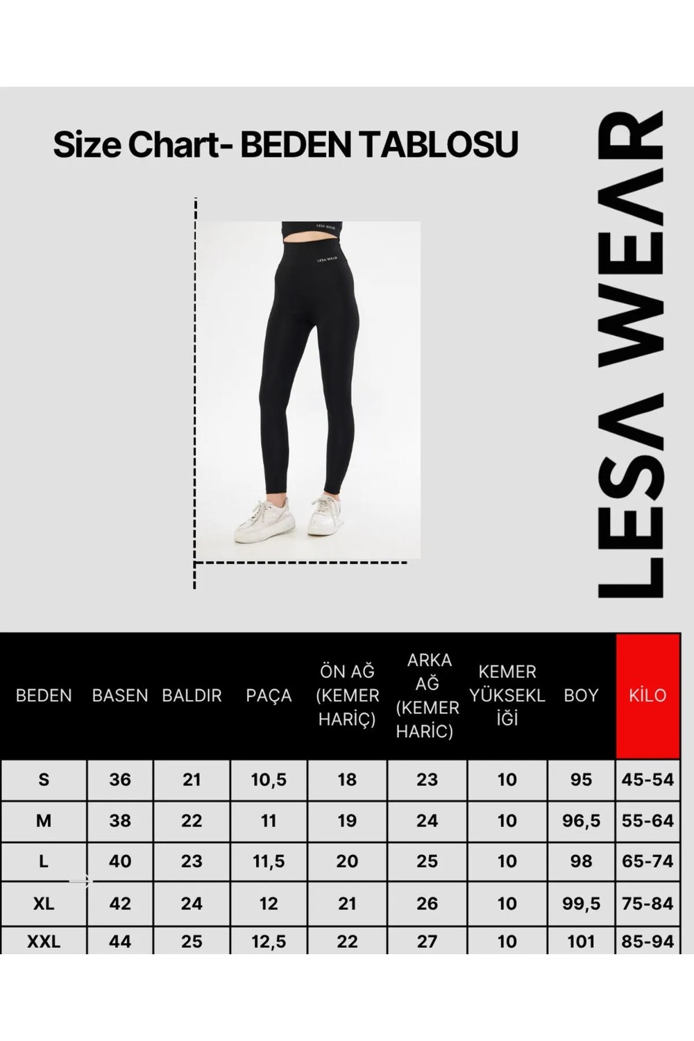 Lesa Wear Yüksek Bel Likralı Toparlayıcı Tayt görsel 8