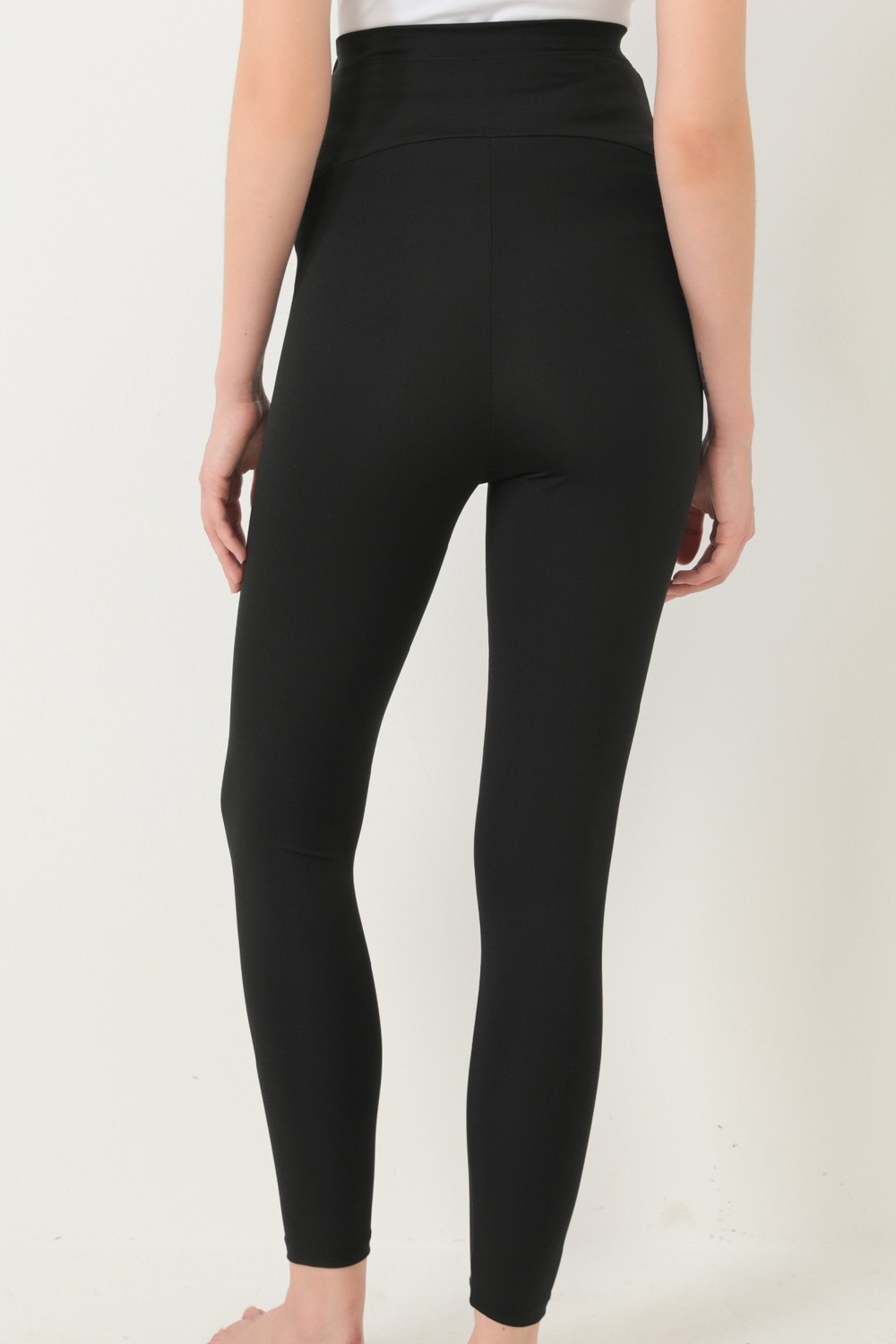 Cottonhill Beauty Cottonhill Siyah Şardonlu Beli Ayarlanabilir Yüksek Bel Hamile Tayt görsel 6