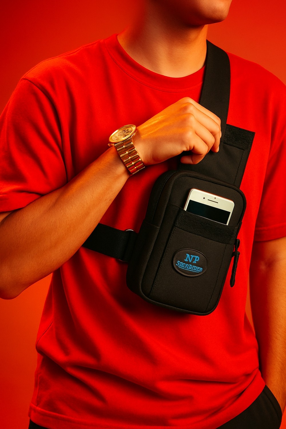 Sannora Bags Unisex Telefon Bölmeli Bel ve Çapraz Omuz Çanta Göğüs Seyahet Günlük Bodybag ve Mekanizmalı Kartlık görsel 4