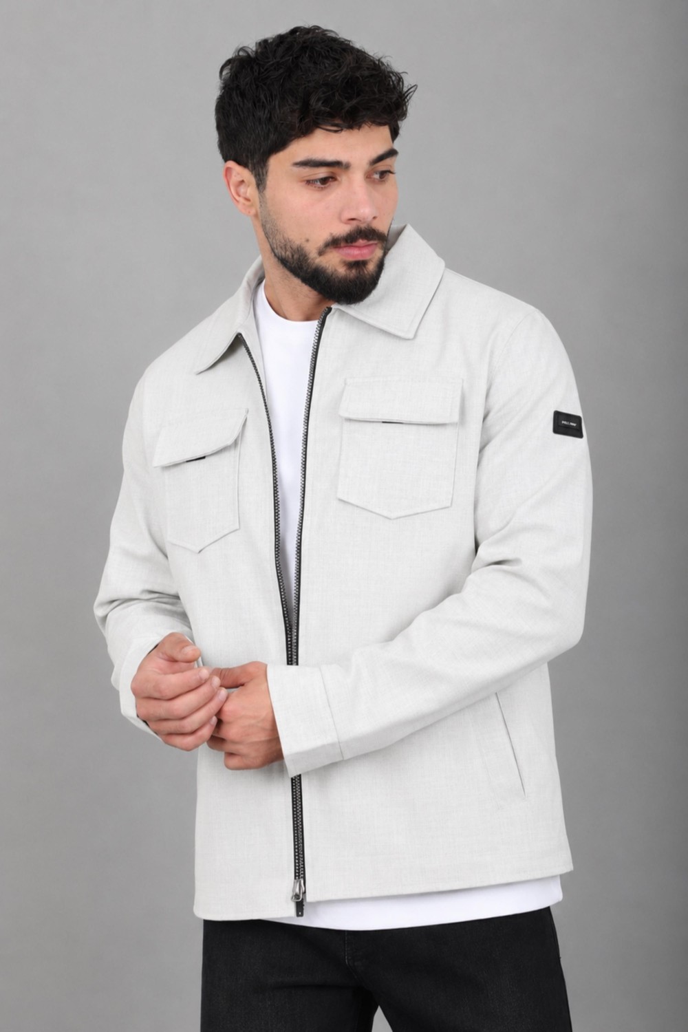 Stil Kombin Bez Ayağı Dokuma Yakalı Kapaklı Mevsimlik Mont Pldp 3035_60397