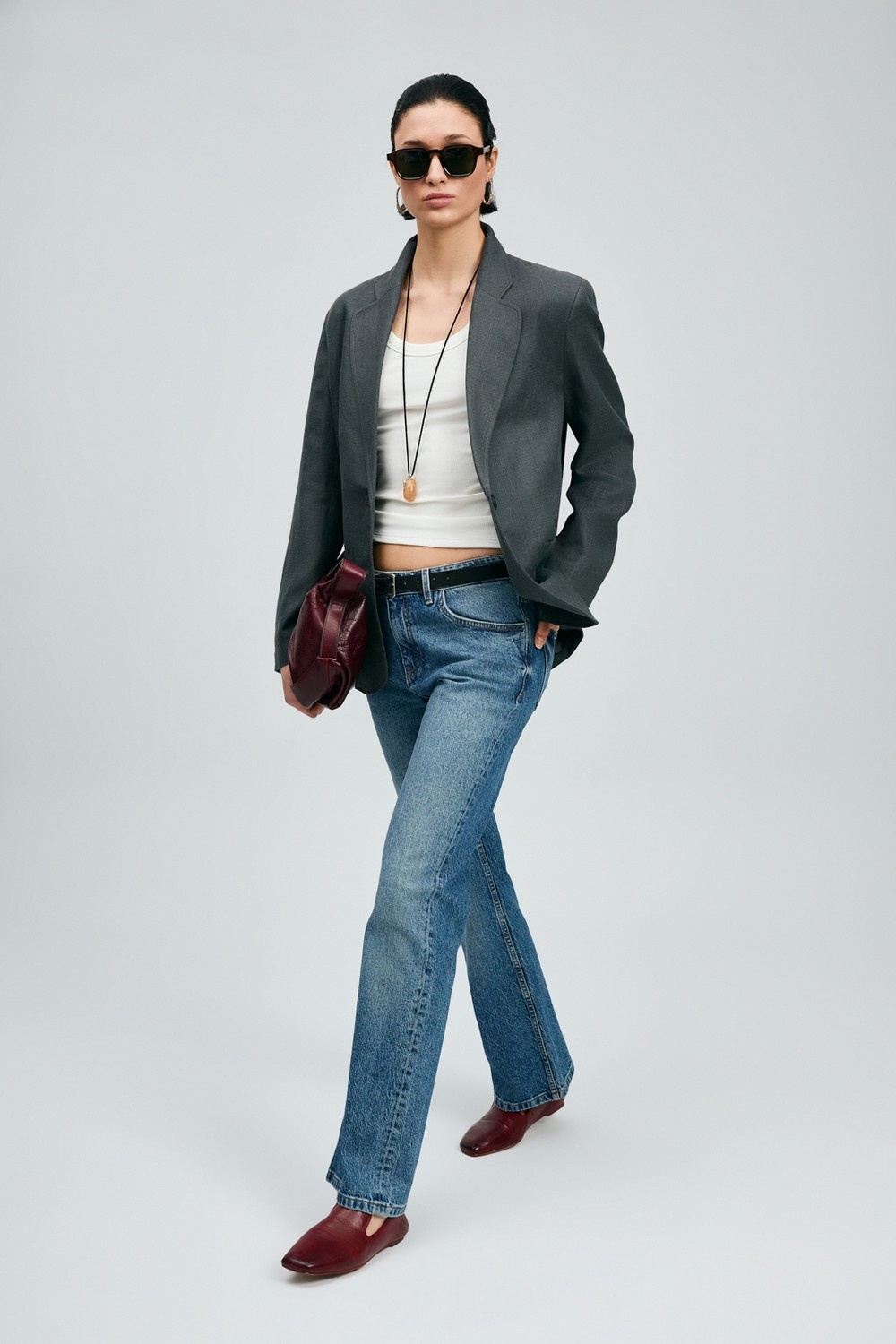 Lufian Amber Kadın Denim Bootcut Fıt- Yüksek Bel Mavi