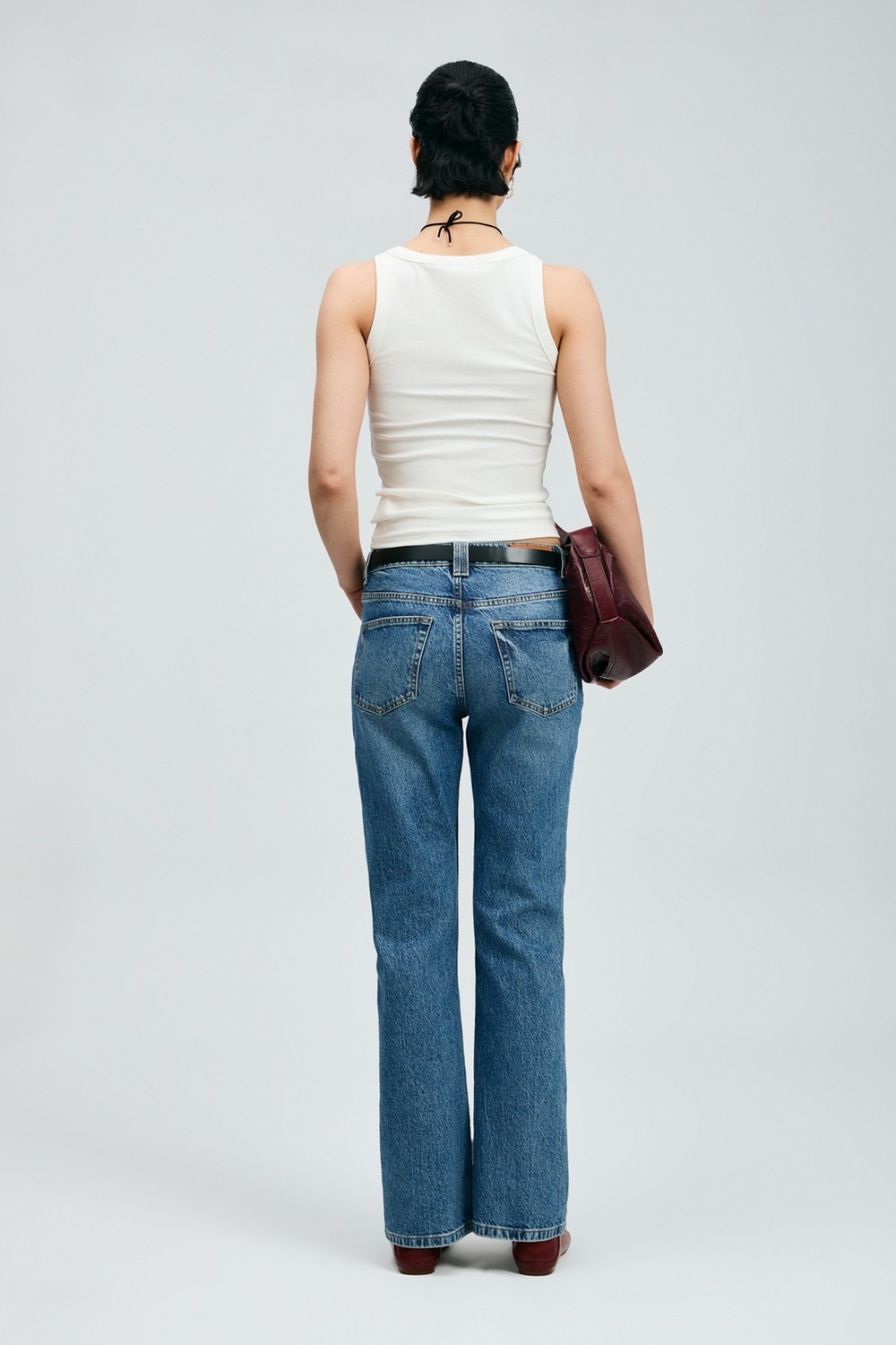 Lufian Amber Kadın Denim Bootcut Fıt- Yüksek Bel Mavi görsel 6